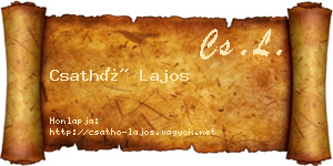 Csathó Lajos névjegykártya